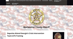 Desktop Screenshot of meriwethercountysheriff.org