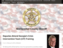 Tablet Screenshot of meriwethercountysheriff.org